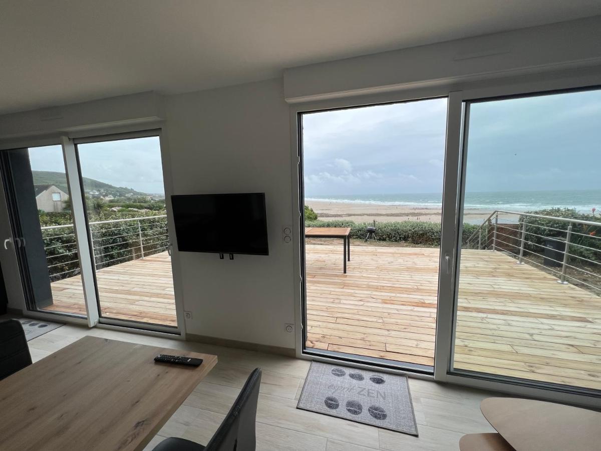 Le Bruit Des Vagues Villa Les Pieux Luaran gambar